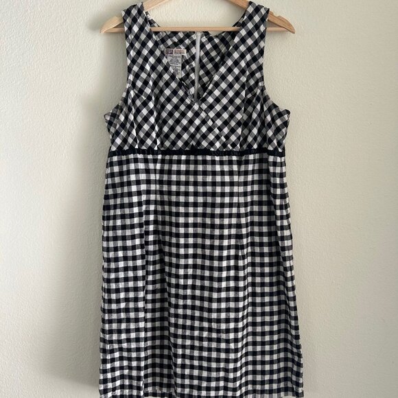 Faded Glory Babydoll Dress Empire Gingham SZS Coquette Mod Vintage 90s Y2K - Picture 4 of 7
